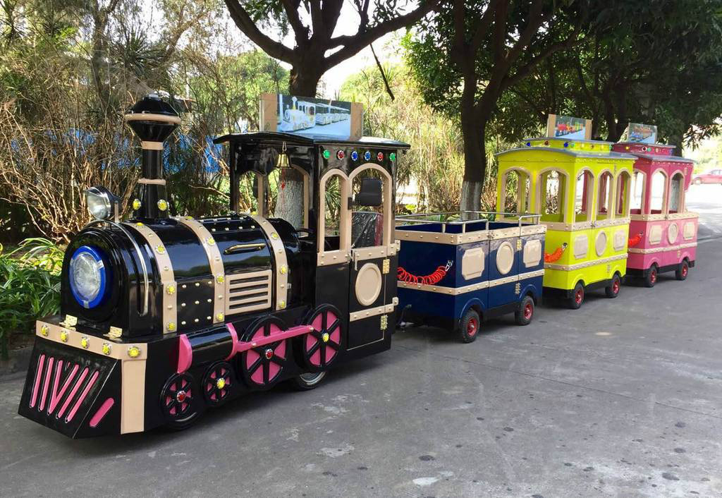 白银景区广商场无轨观光小火车电动儿童游乐设备小火车可坐人户外玩具